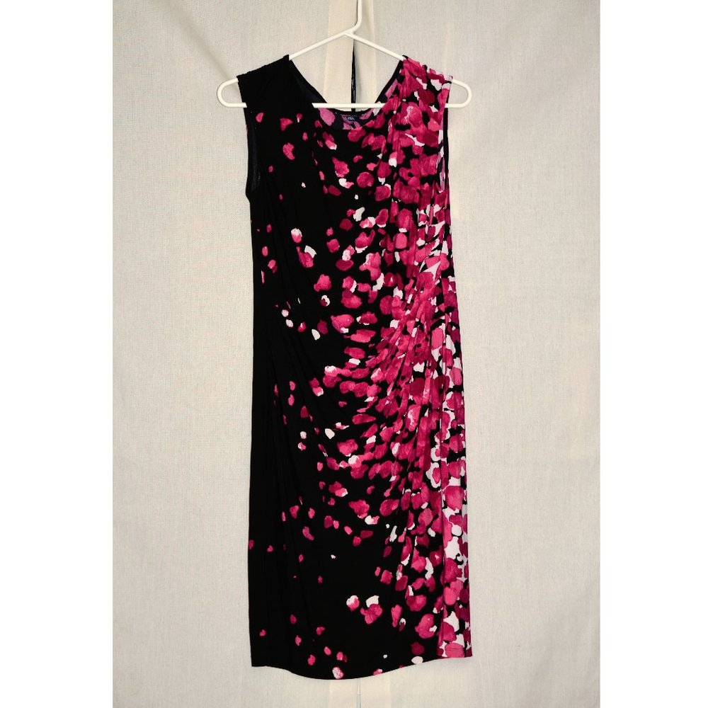 Chaps Printed Pleated Sheath Dress